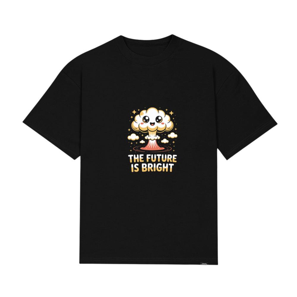 The Future Is Bright Atomic Art Graphic with Vintage Explosion Style T-Shirt