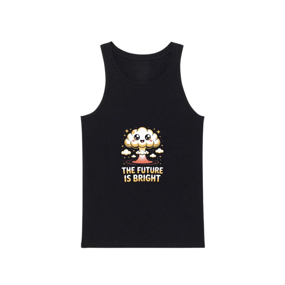 The Future Is Bright Atomic Art Graphic with Vintage Explosion Style TankTop Men
