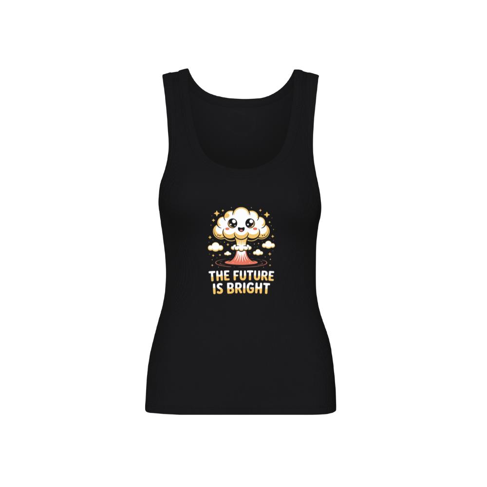 The Future Is Bright Atomic Art Graphic with Vintage Explosion Style TankTop 