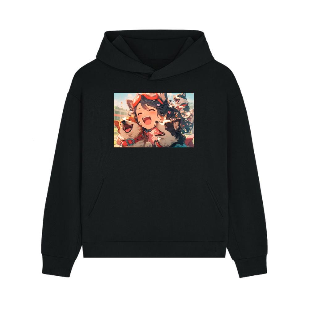 The Glee of a Girl and Her Corgi Crew Hoodie
