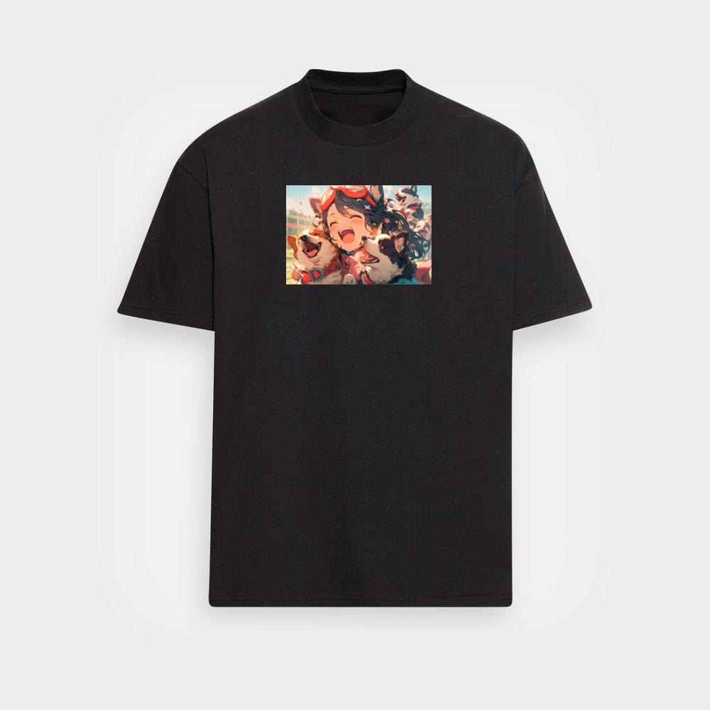 The Glee of a Girl and Her Corgi Crew T-Shirts