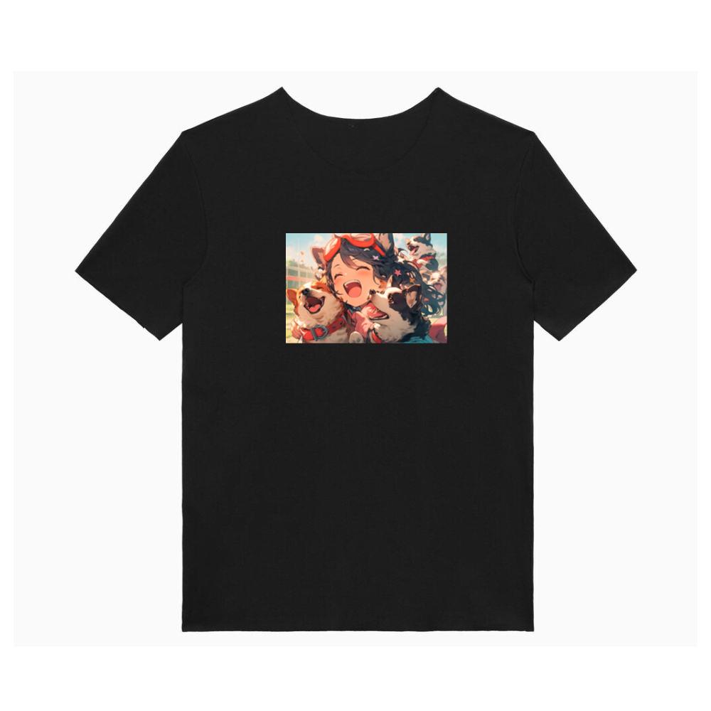 The Glee of a Girl and Her Corgi Crew T-Shirts