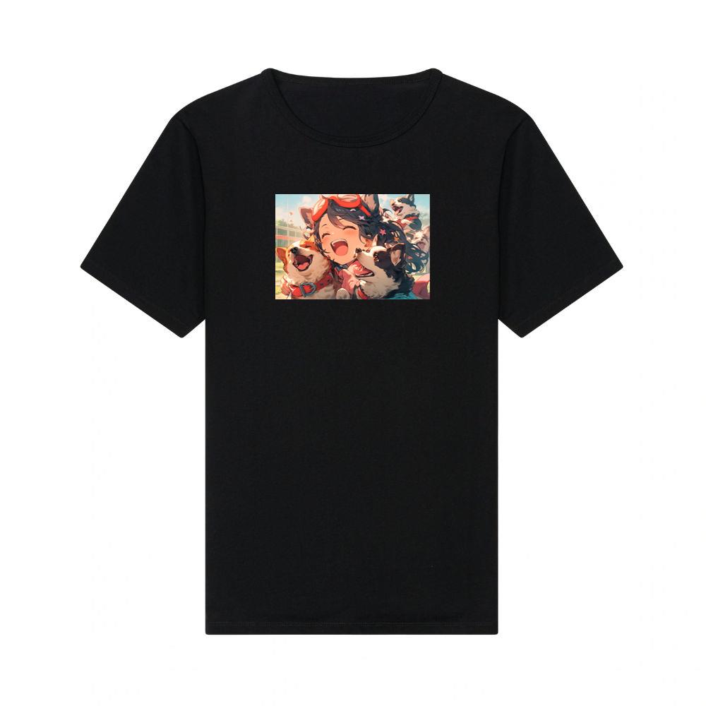 The Glee of a Girl and Her Corgi Crew T-Shirts