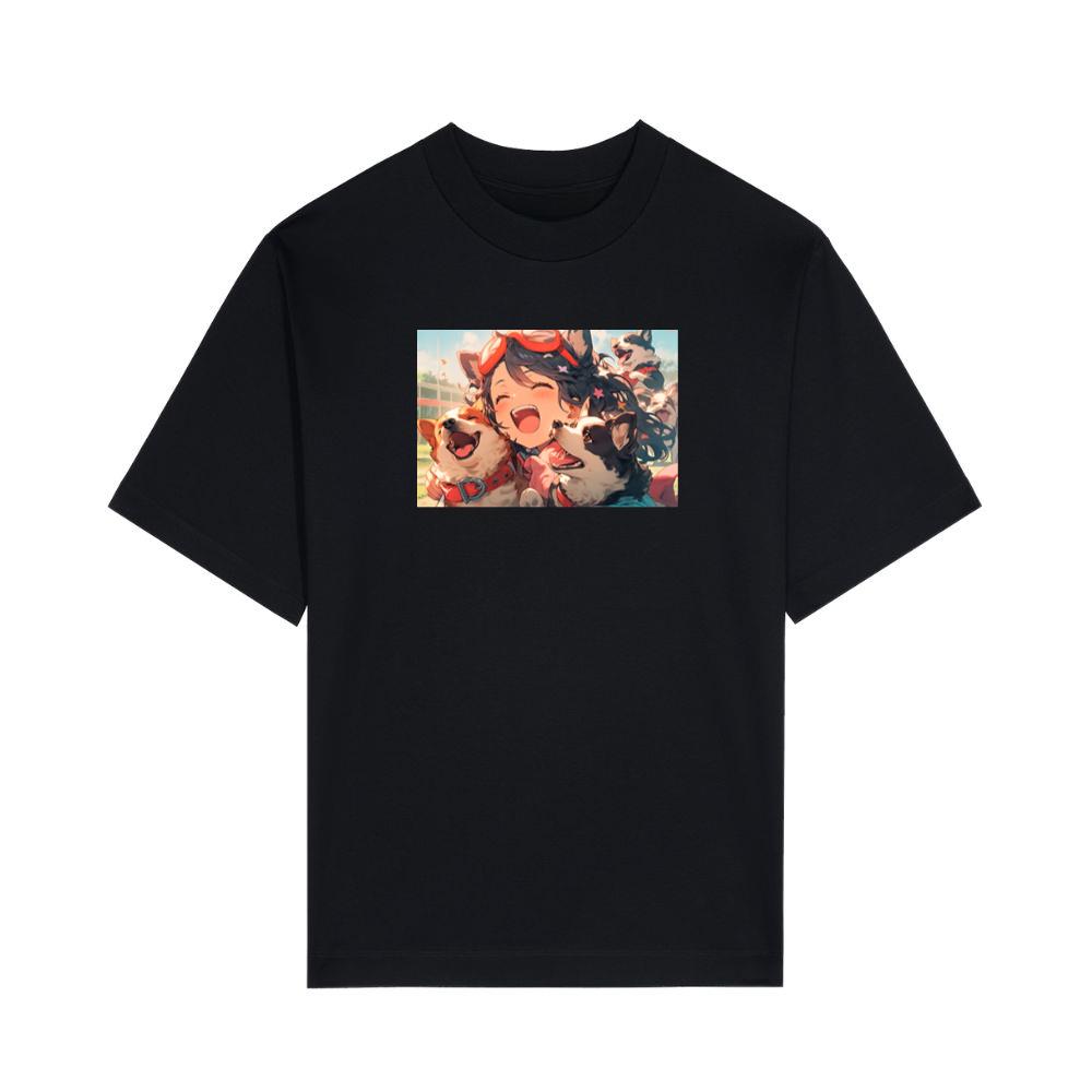 The Glee of a Girl and Her Corgi Crew T-Shirts