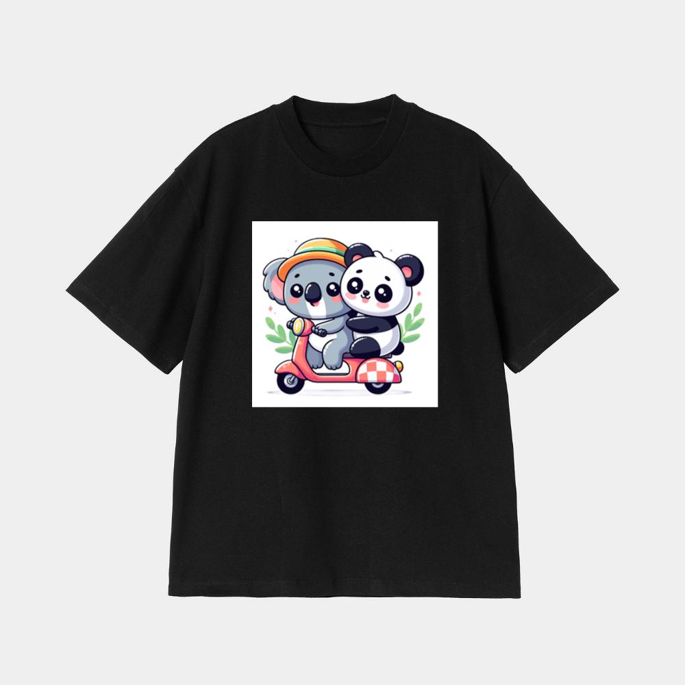 The Koala and Panda's Scooter Sojourn T-Shirt