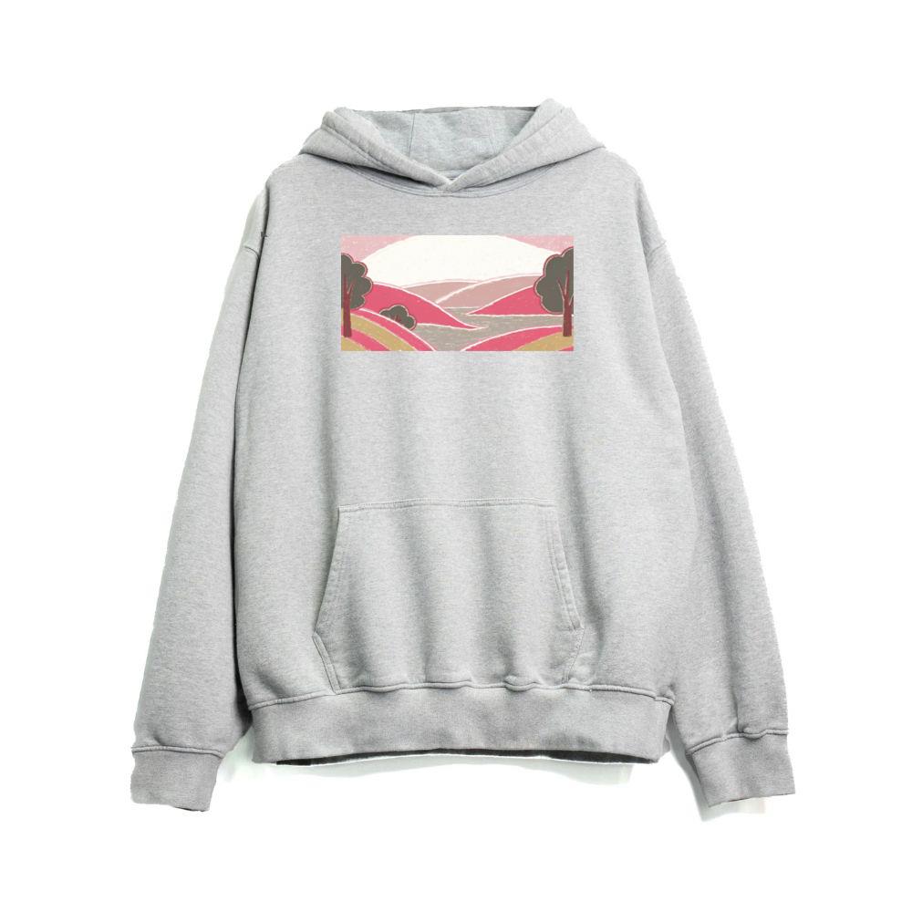 The Muted Melody of Pink Hills Hoodies