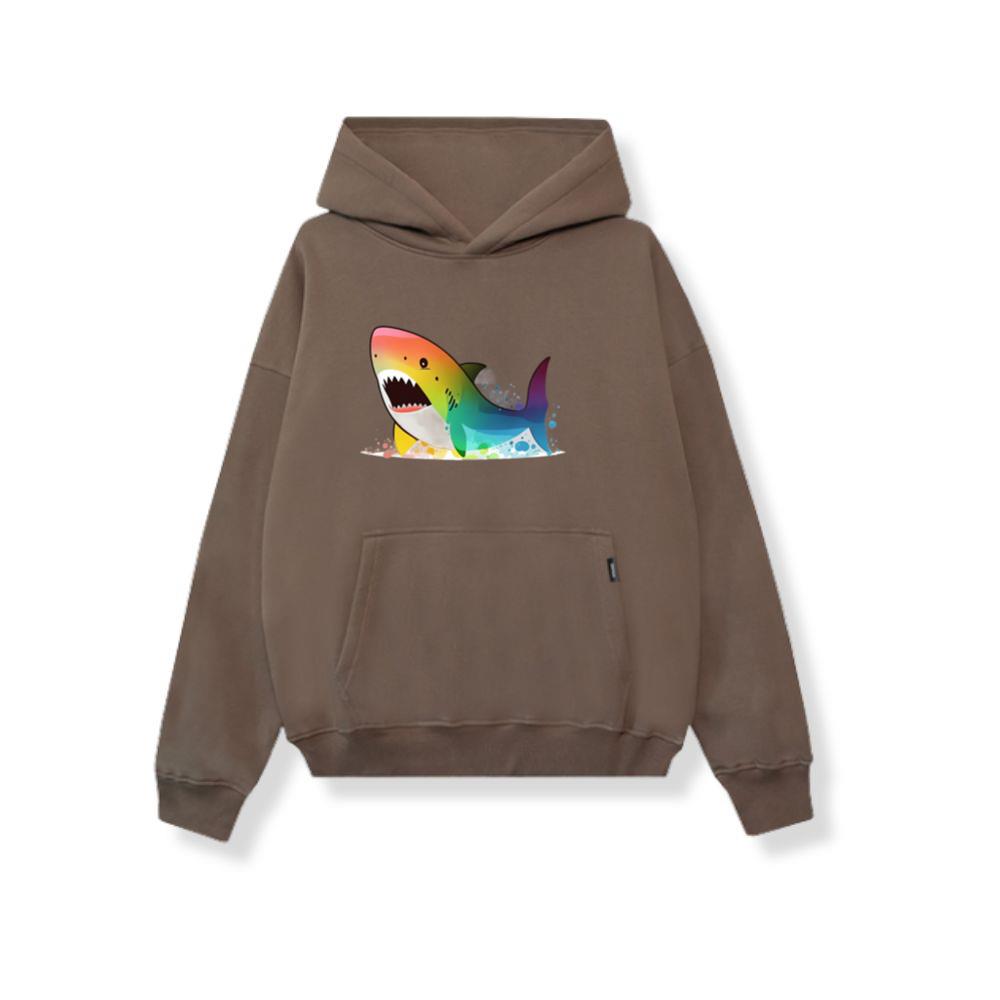 The Neon Shark_ An Animated Adventure Hoodies