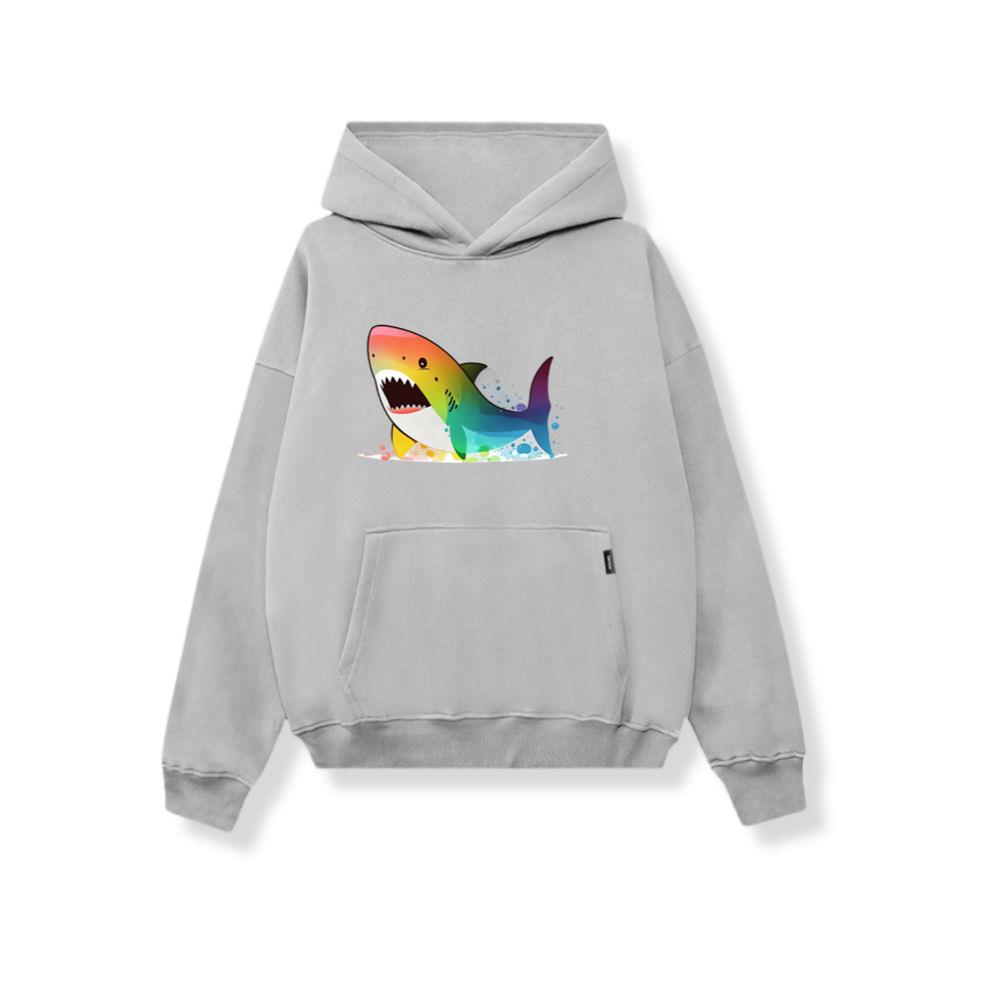 The Neon Shark_ An Animated Adventure Hoodies