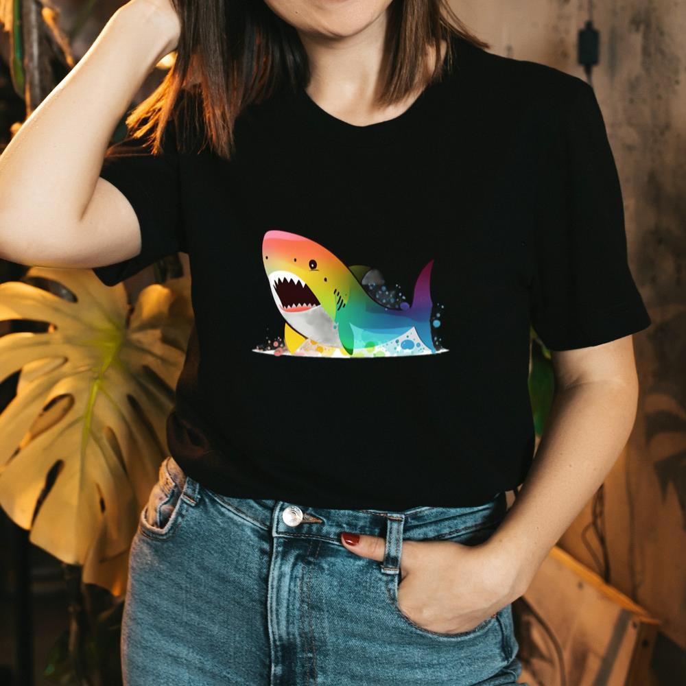 The Neon Shark_ An Animated Adventure T-Shirt - Image 2