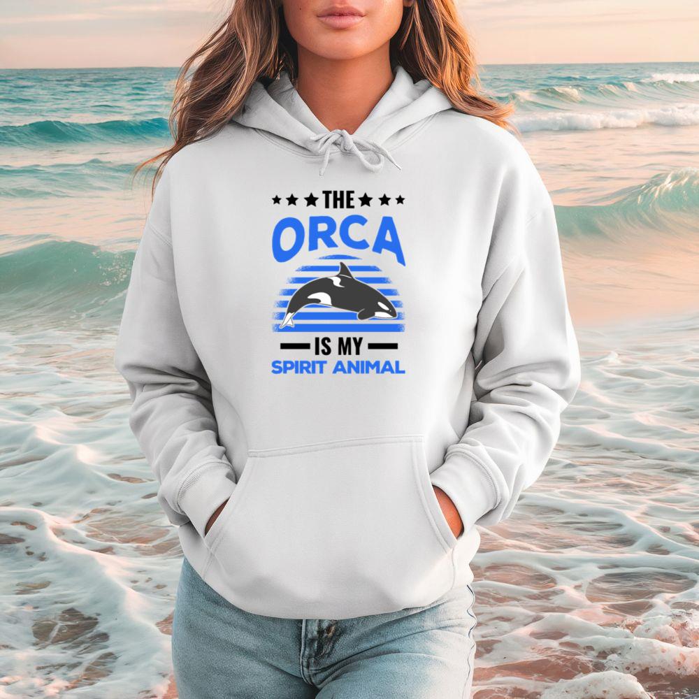 The Orca Is My Spirit Animal Ocean Whale Graphic Hoodie