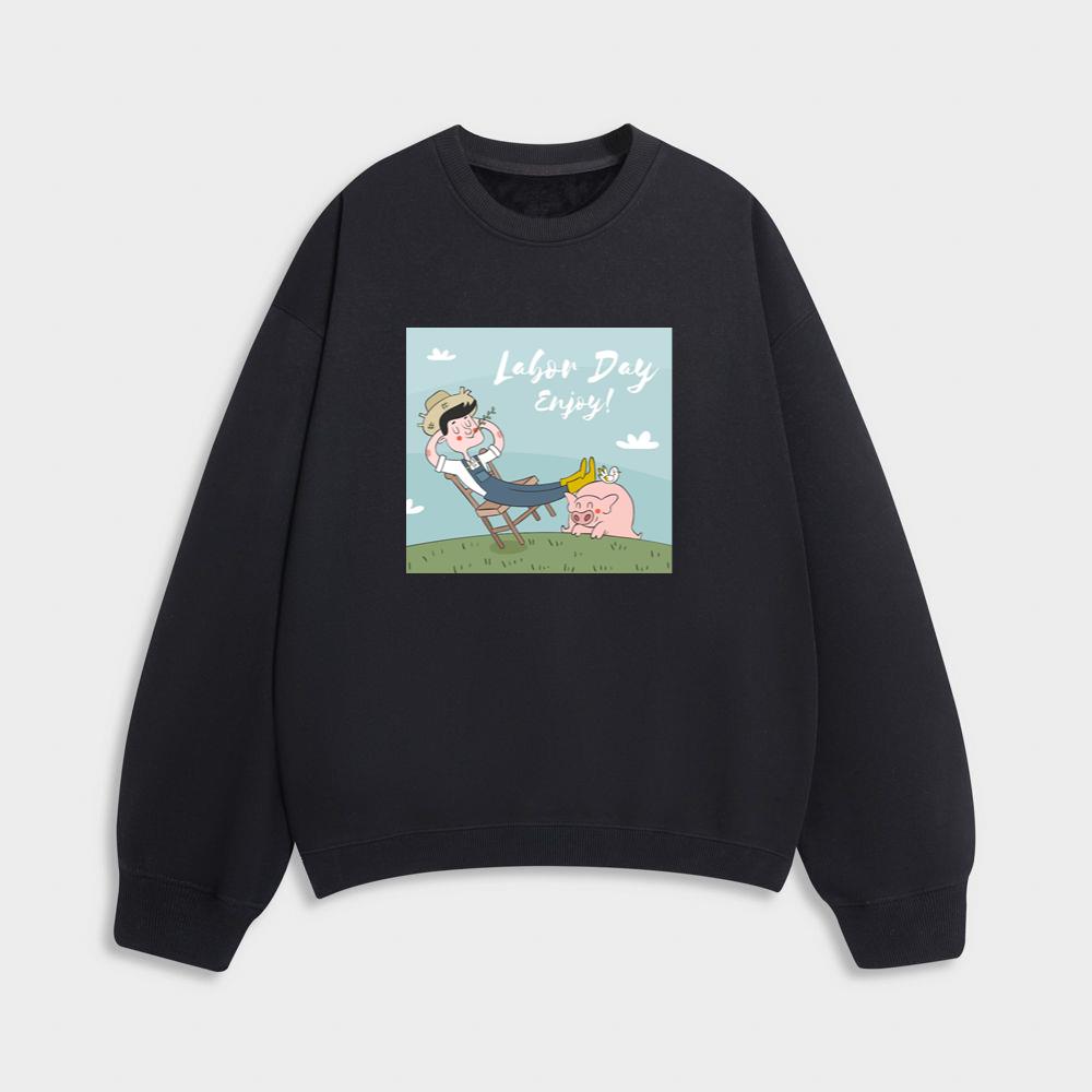 The Peaceful Respite of a Hardworking Soul on a Well-Deserved Holiday Sweatshirt