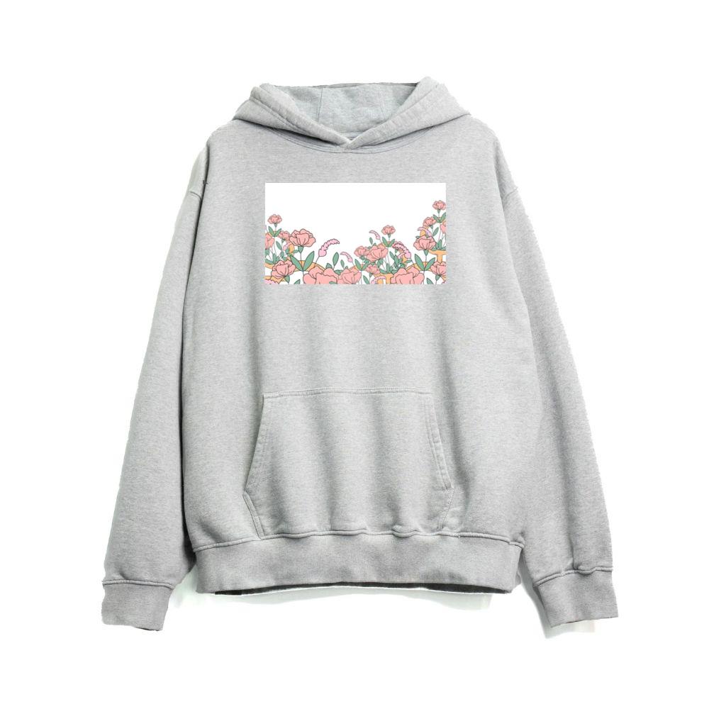 The Pink Bloom Border Hoodies