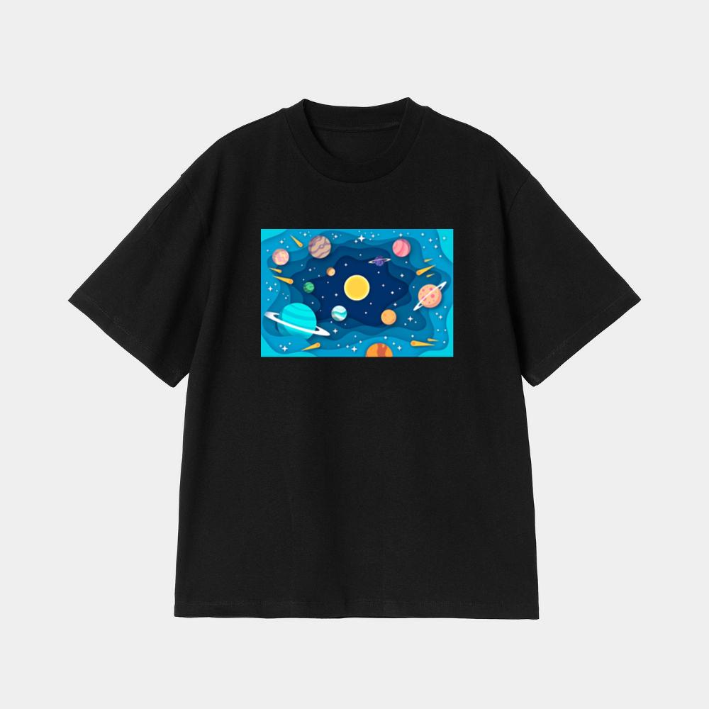 The Planetary Paper Parade in a Cosmic Cutout T-Shirt