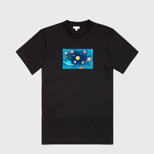 The Planetary Paper Parade in a Cosmic Cutout T-Shirts