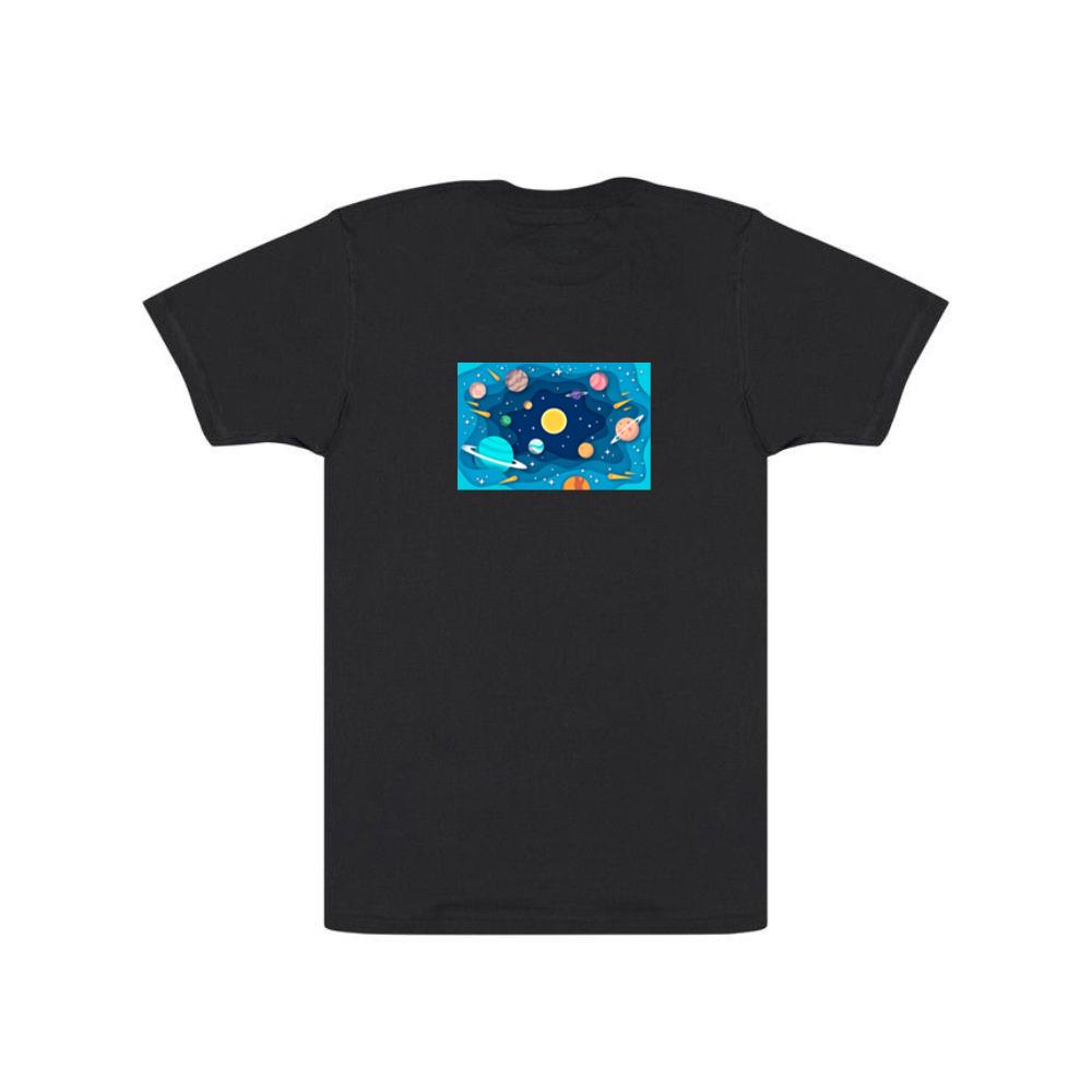 The Planetary Paper Parade in a Cosmic Cutout T-Shirts