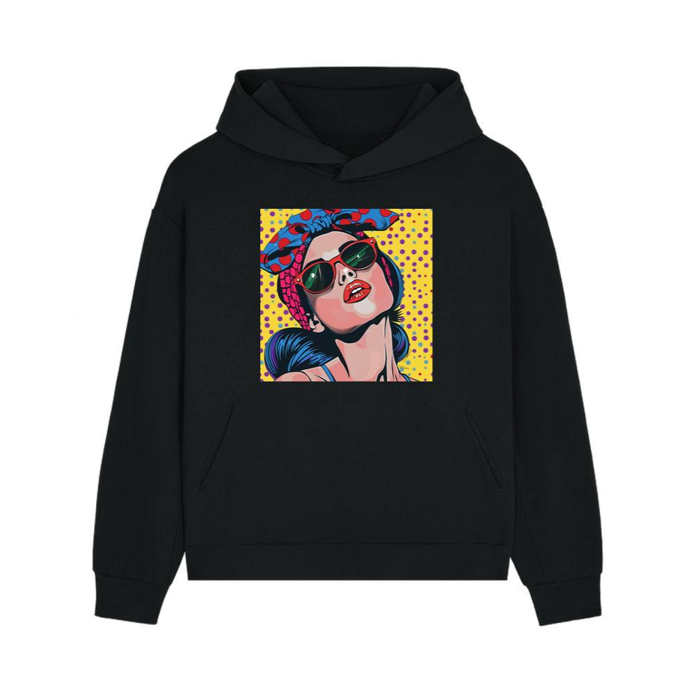 The Polka-Dotted Diva of Retro Reverie Hoodie