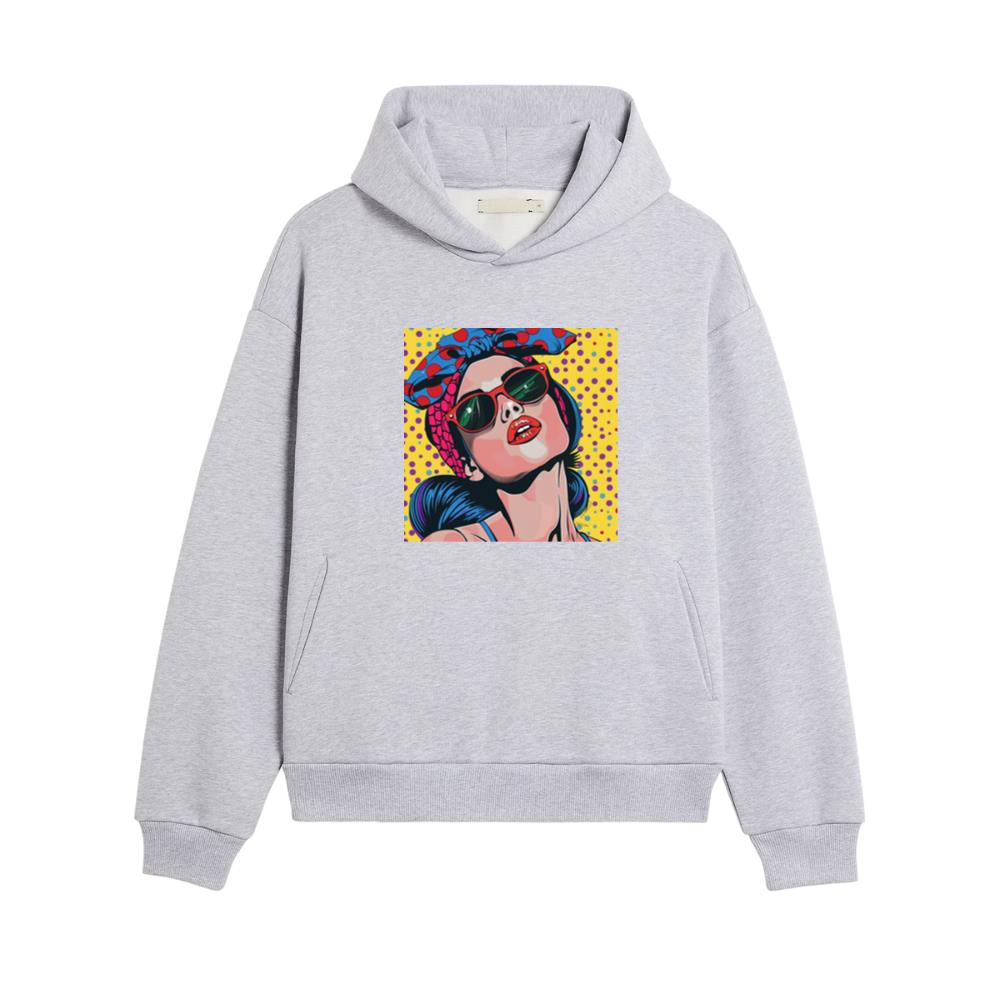 The Polka-Dotted Diva of Retro Reverie Hoodies