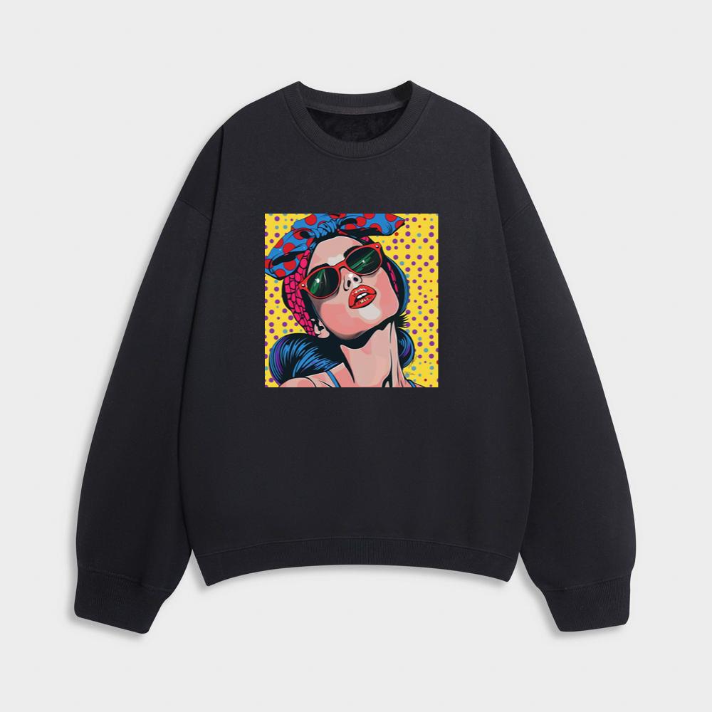 The Polka-Dotted Diva of Retro Reverie Sweatshirt