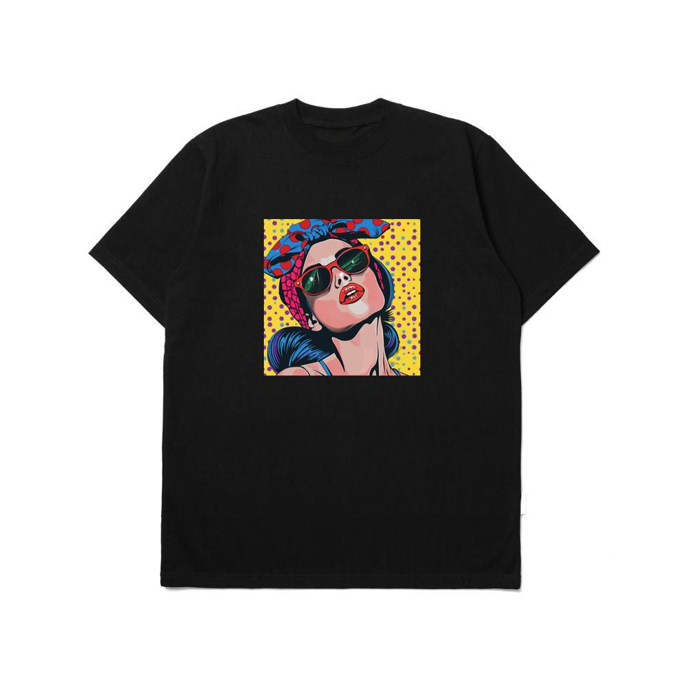 The Polka-Dotted Diva of Retro Reverie T-Shirts