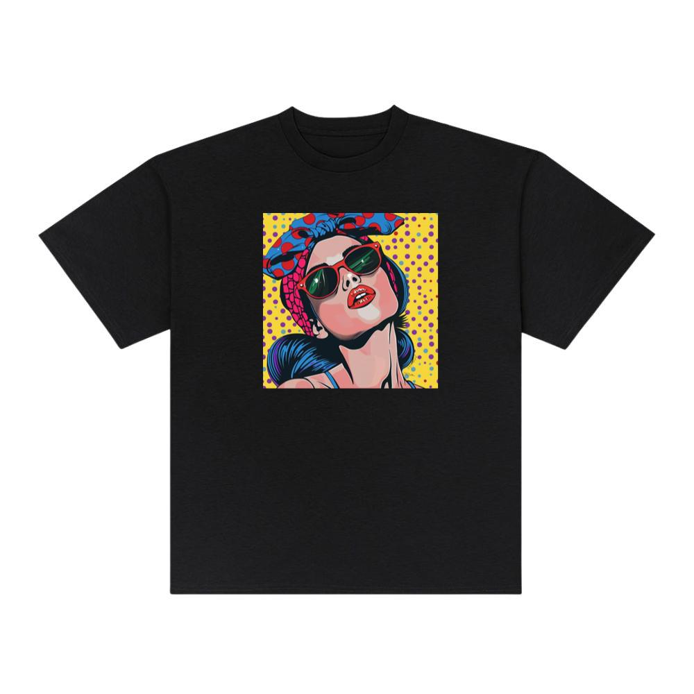 The Polka-Dotted Diva of Retro Reverie T-Shirts