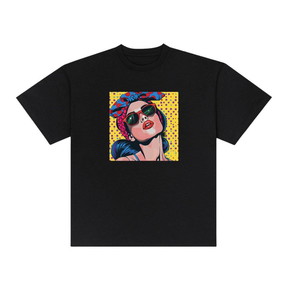 The Polka-Dotted Diva of Retro Reverie T-Shirts