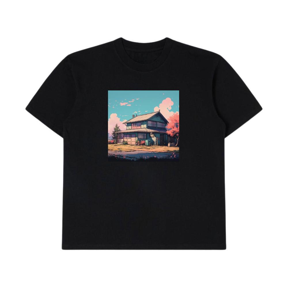 The Quiet Corner in a Cherry Blossom Sky T-Shirts