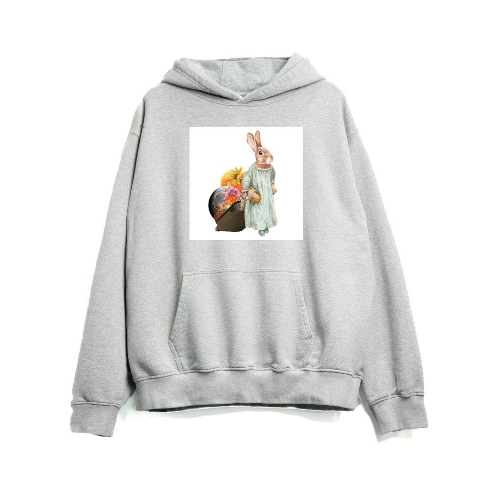 The Rabbit's Moonlit Journey Hoodies