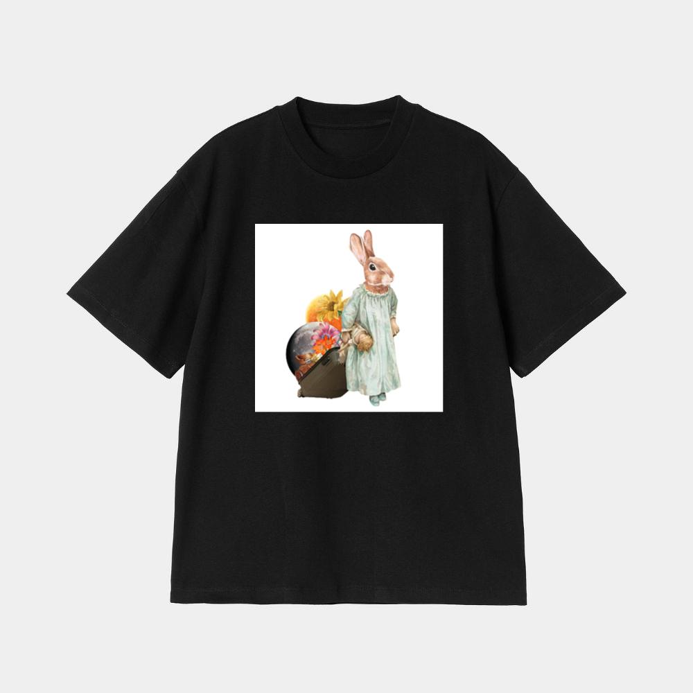 The Rabbit's Moonlit Journey T-Shirt