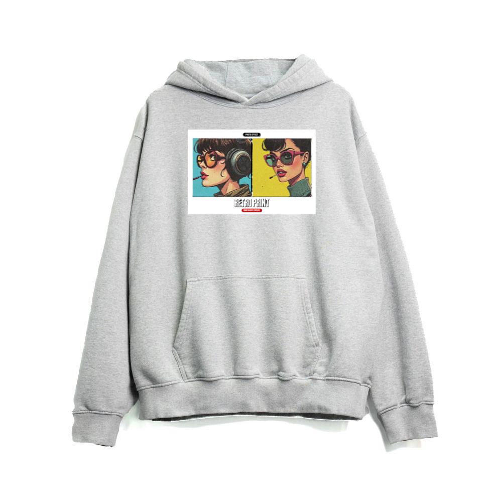 The Retro Comic Gaze Hoodies