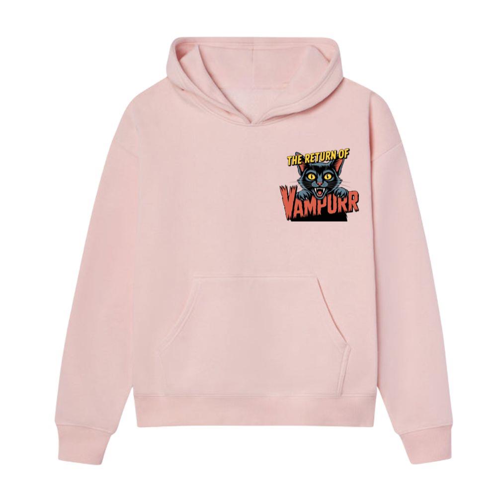 The Return of Vampurr Funny Vampire Cat Graphic Hoodie