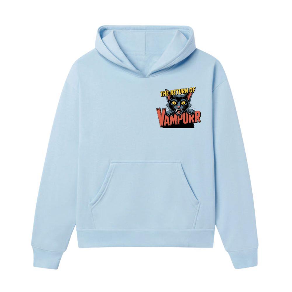 The Return of Vampurr Funny Vampire Cat Graphic Hoodie