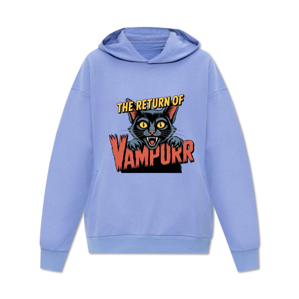 The Return of Vampurr Funny Vampire Cat Graphic Hoodie