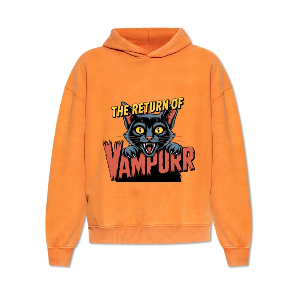 The Return of Vampurr Funny Vampire Cat Graphic Hoodie