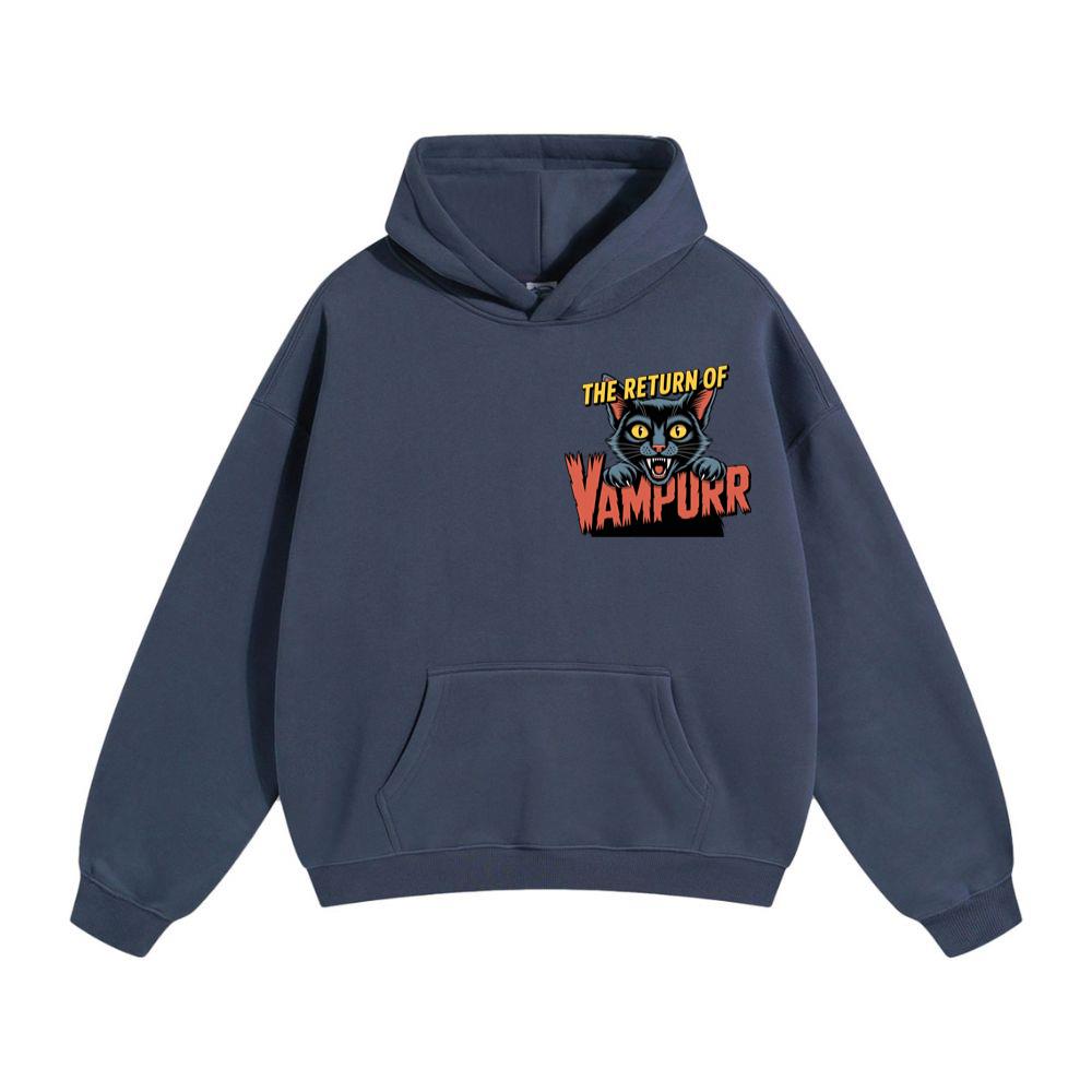 The Return of Vampurr Funny Vampire Cat Graphic Hoodie - Image 2