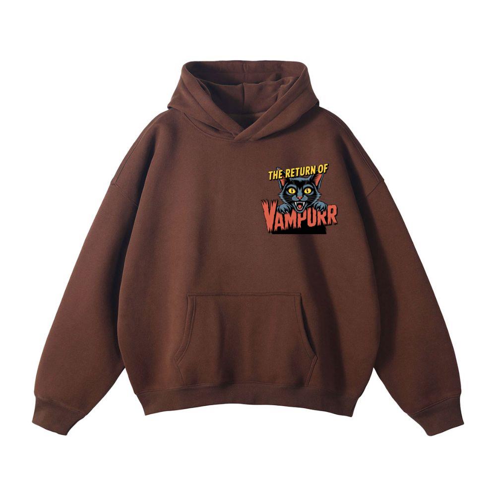 The Return of Vampurr Funny Vampire Cat Graphic Hoodie - Image 3