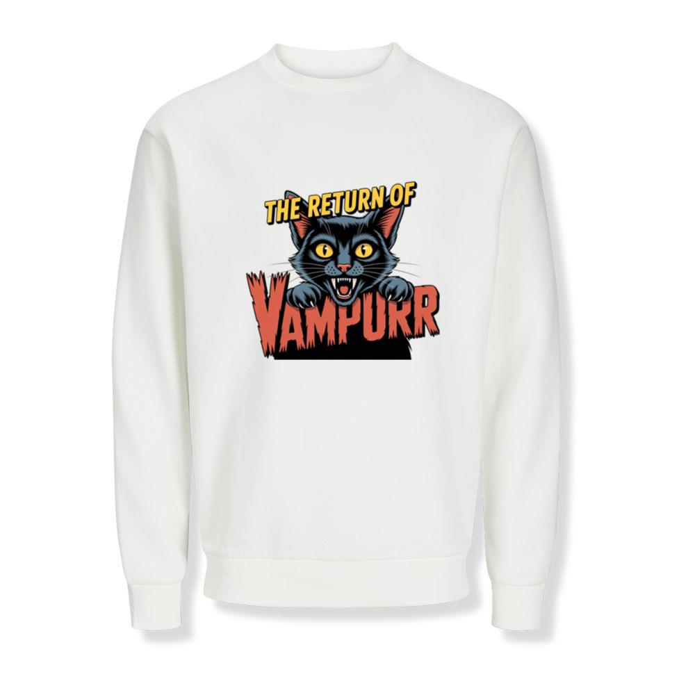 The Return of Vampurr Funny Vampire Cat Graphic Sweatshirts