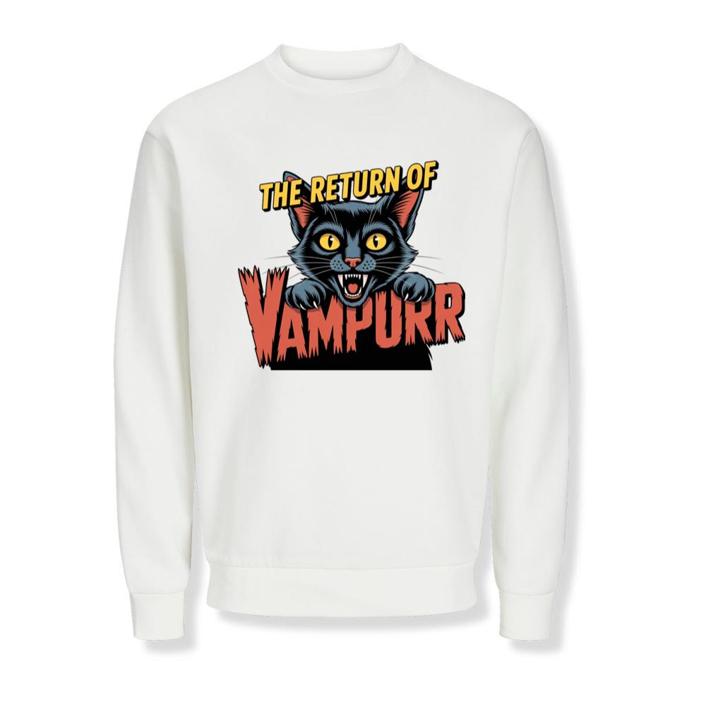 The Return of Vampurr Funny Vampire Cat Graphic Sweatshirts