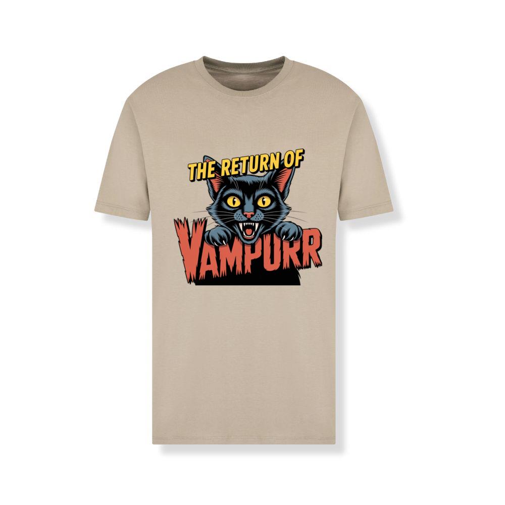 The Return of Vampurr Funny Vampire Cat Graphic T-Shirt