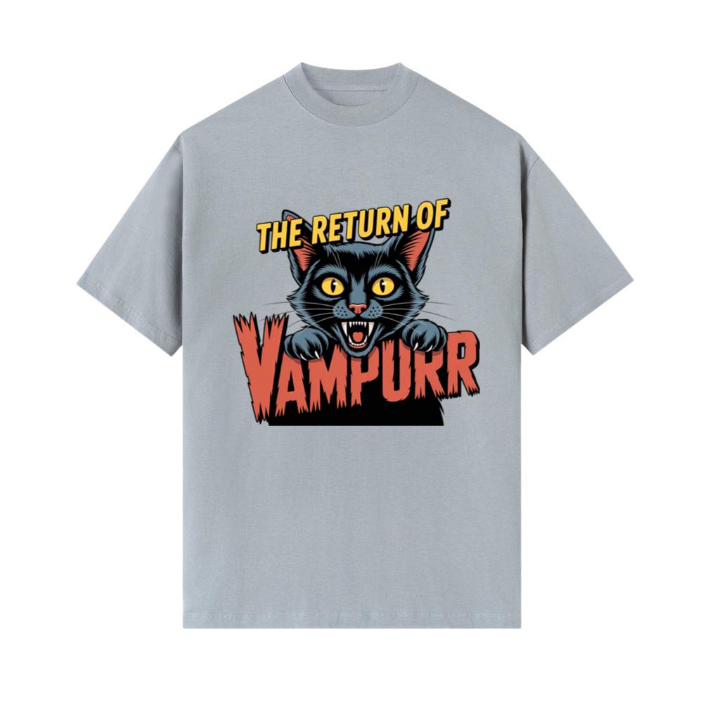 The Return of Vampurr Funny Vampire Cat Graphic T-Shirts - Image 2
