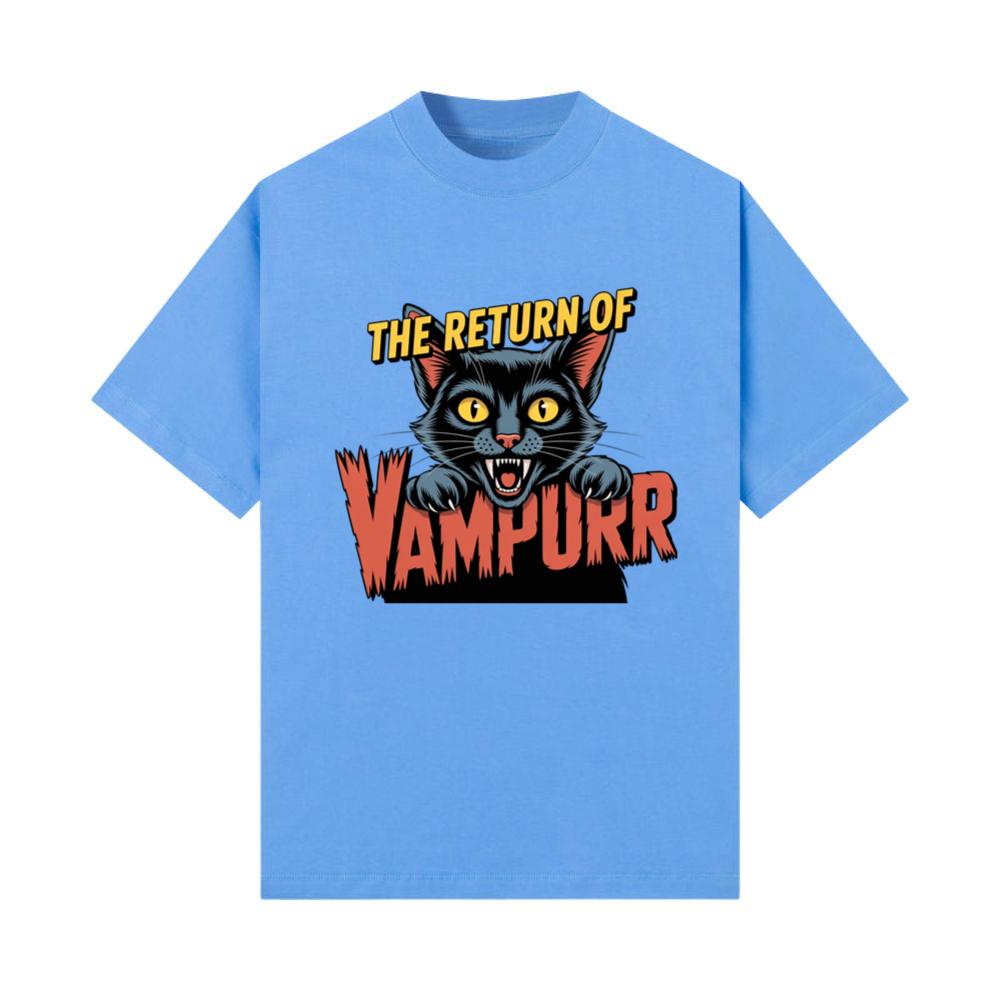 The Return of Vampurr Funny Vampire Cat Graphic T-Shirts