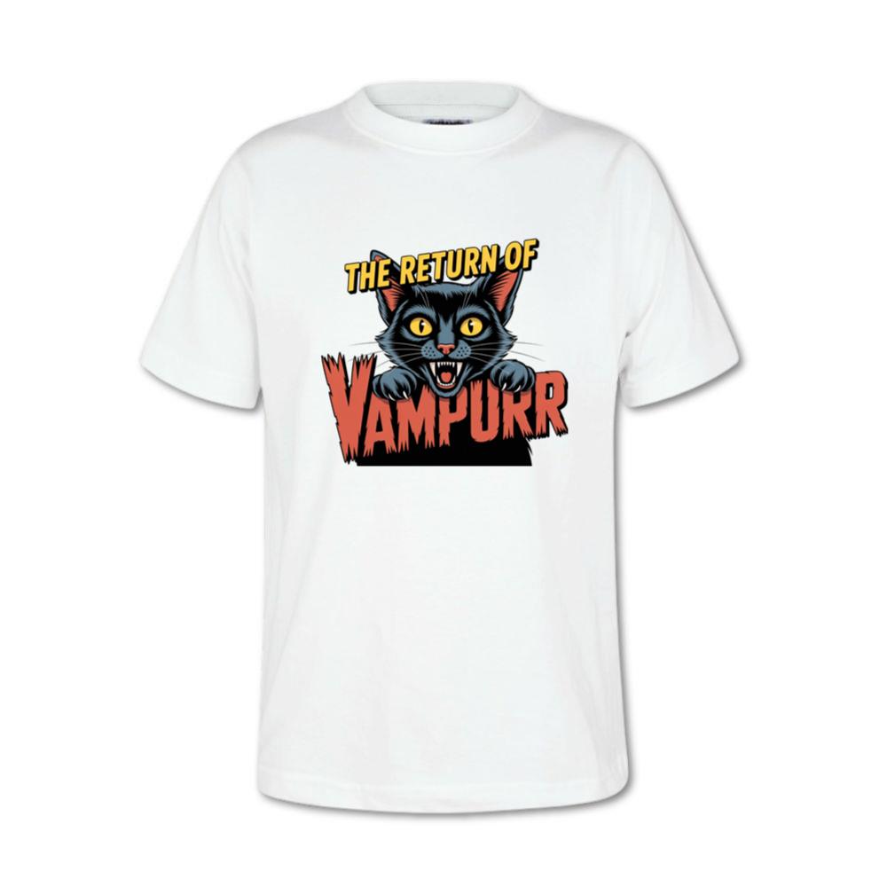The Return of Vampurr Funny Vampire Cat Graphic T-Shirts