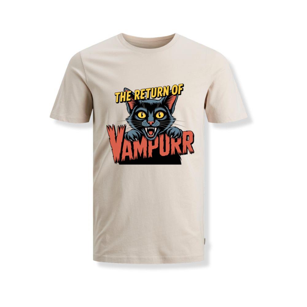 The Return of Vampurr Funny Vampire Cat Graphic T-Shirts