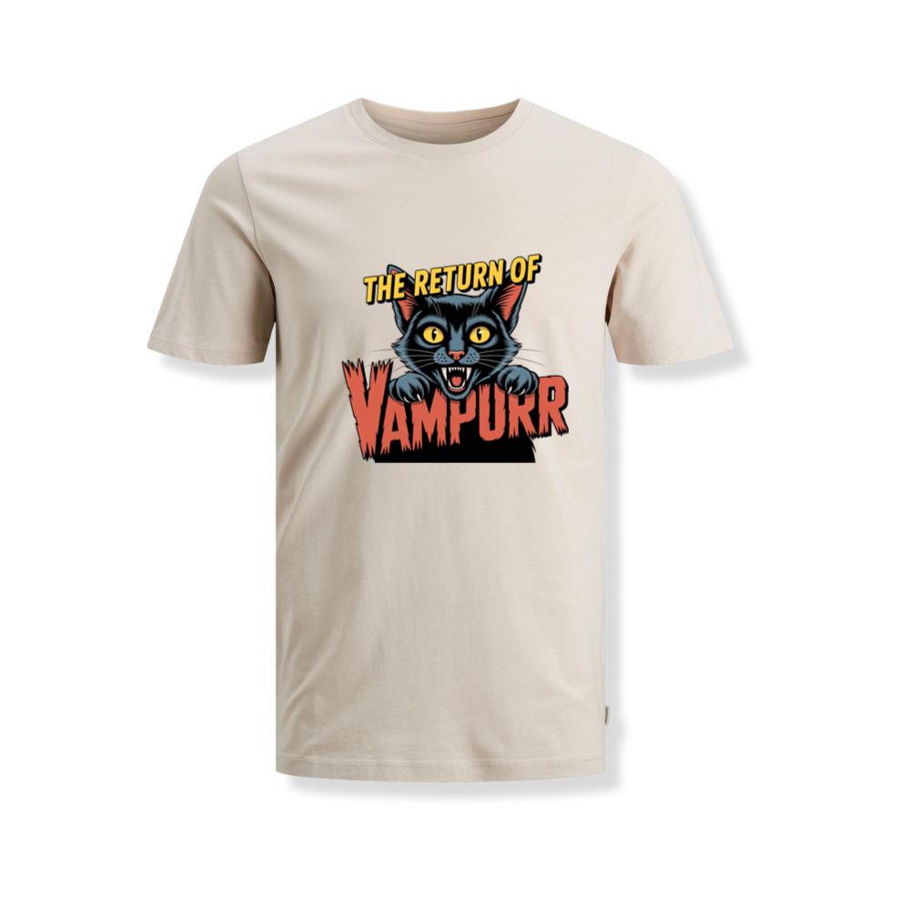 The Return of Vampurr Funny Vampire Cat Graphic T-Shirts