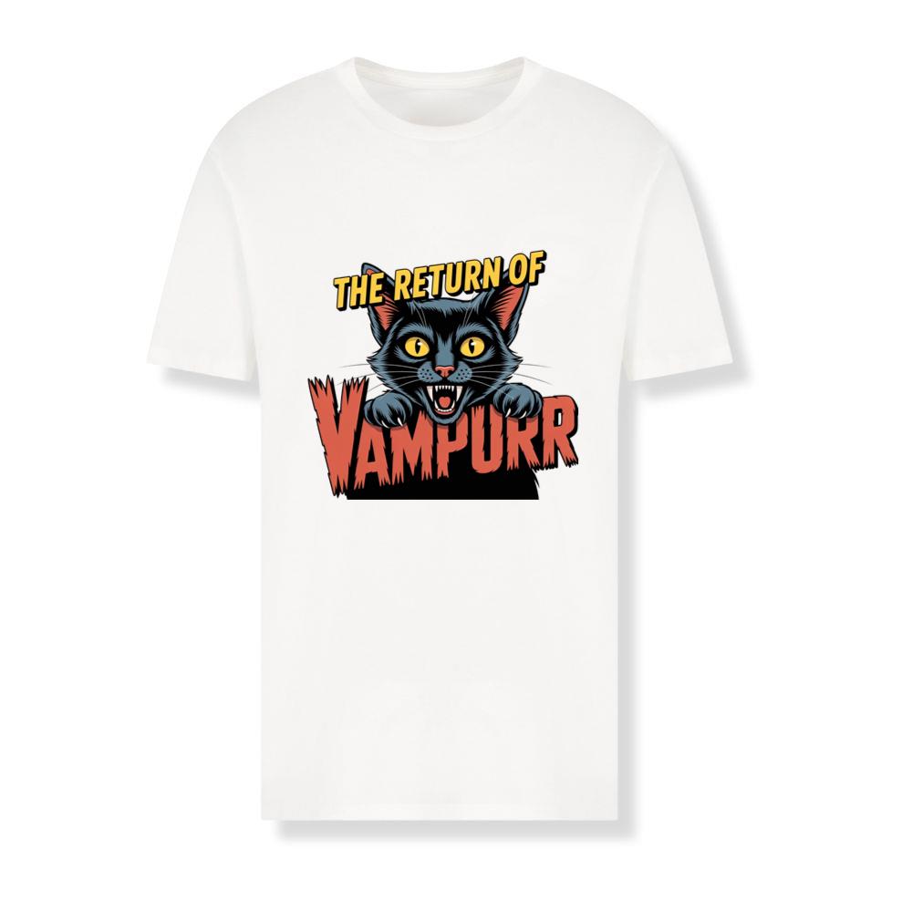 The Return of Vampurr Funny Vampire Cat Graphic T-Shirts