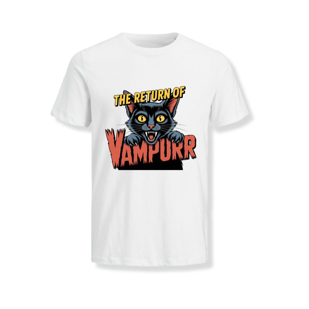 The Return of Vampurr Funny Vampire Cat Graphic T-Shirts