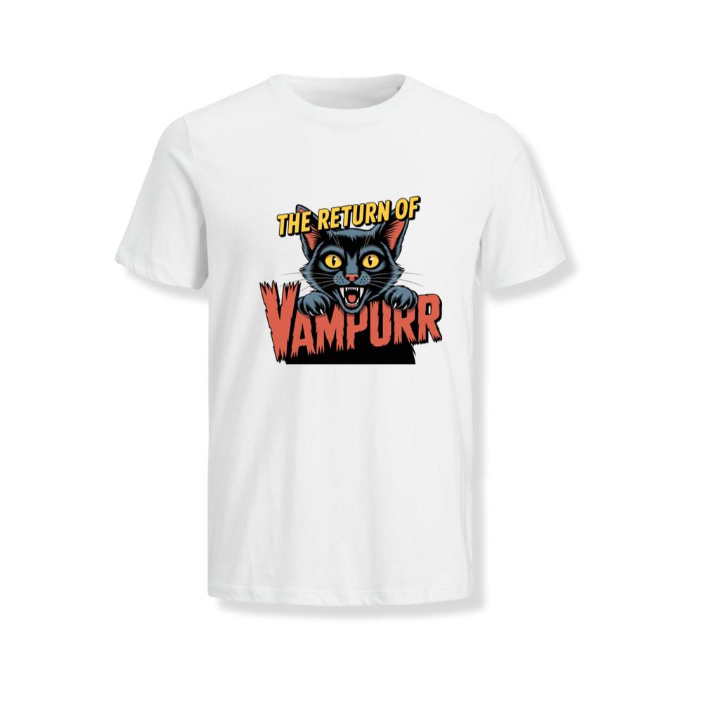 The Return of Vampurr Funny Vampire Cat Graphic T-Shirts