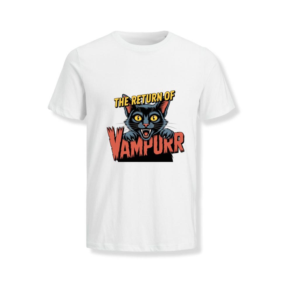 The Return of Vampurr Funny Vampire Cat Graphic T-Shirts
