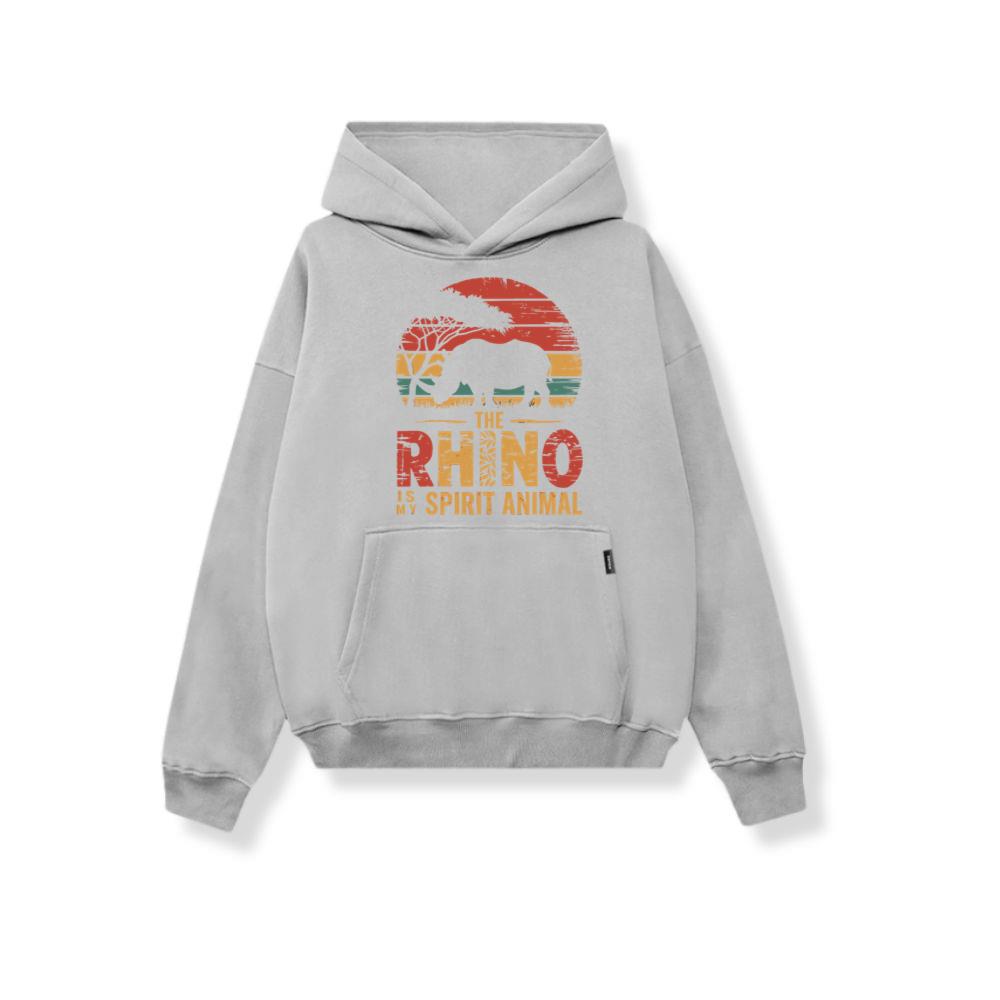 The Rhino Is My Spirit Animal Sunset Safari Hoodie