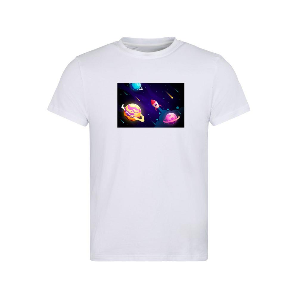 The Rocket's Radiant Race Through the Cosmic Canvas T-Shirts