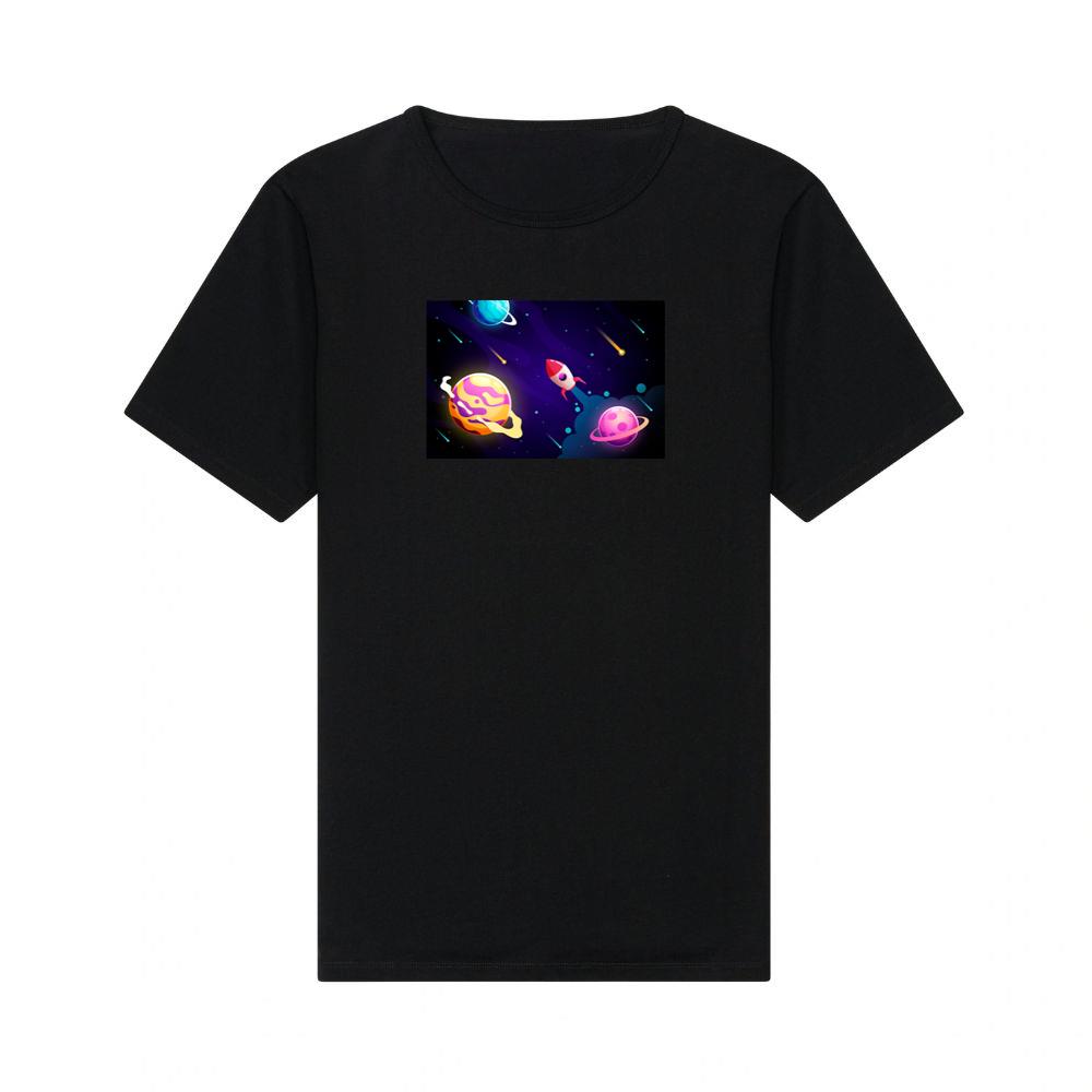 The Rocket's Radiant Race Through the Cosmic Canvas T-Shirts